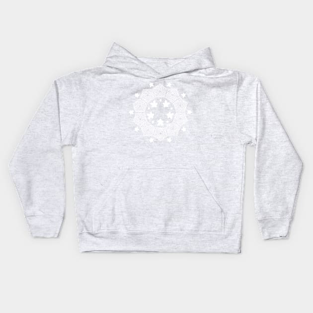 Meeple Mandala Light Kids Hoodie by east coast meeple